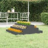 Jardiniera, gri, 80x80x27 cm, lemn masiv de pin GartenMobel Dekor, vidaXL