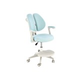 Scaun birou ergonomic pentru copii HM Panco, ajustabil pe inaltime si adancime, mesh, suport pentru picioare, 70 kg, bleu