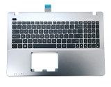 Palmrest laptop carcasa superioara cu tastatura, Asus, X552, X552c, X552CL, X552EA, X552EP, X552LA, X552LAV, X552LD, X552LDV, X552MD, US, gri
