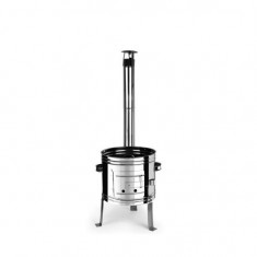 Soba pentru ceaun/tuci, inox, burlan, cot, 39x51 cm, Perfect Home GartenVIP DiyLine foto