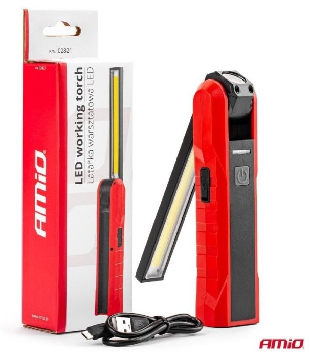 Lanterna de lucru LED cu acumulator Amio 450LM