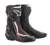 Cizme moto Alpinestars Smx Plus V2, negru/fluo/rosu/alb, marime 45