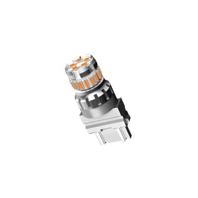 Bec auto led P27/7W CSP semnalizare portocaliu canbus T25 12V foto
