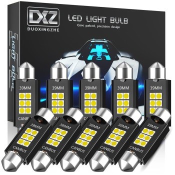 SET 2 BECURI AUTO LED LEDURI SOFIT FESTOON C5W 39 mm 6 SMD CANBUS FARA EROARE foto