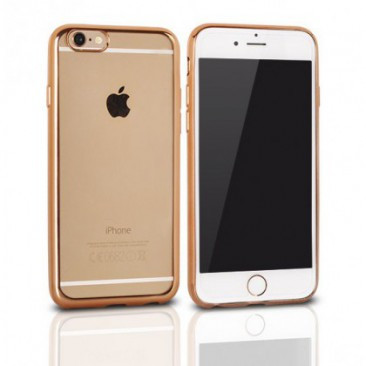 HUSA SILICON CLEAR APPLE IPHONE 4/4S GOLD foto