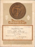 PM29 Diplomă, 1932, Deutsche Turnerschaft