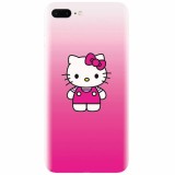 Husa silicon pentru Apple Iphone 8 Plus, Cute Pink Catty