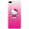 Husa silicon pentru Apple Iphone 7 Plus, Cute Pink Catty