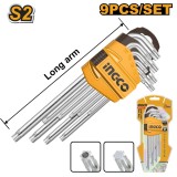 Set torx lung 9 pcs - Ingco HHK13091