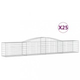 Cumpara ieftin Cosuri gabion arcuite 25 buc, 400x50x60/80 cm, fier galvanizat