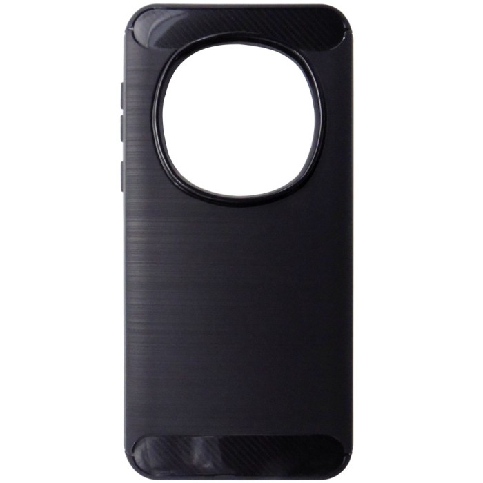 Husa tip capac spate Carbon silicon neagra pentru Honor Magic7 Pro