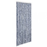 Cumpara ieftin Perdea de insecte, albastru, alb, argintiu, 90x220 cm, Chenille