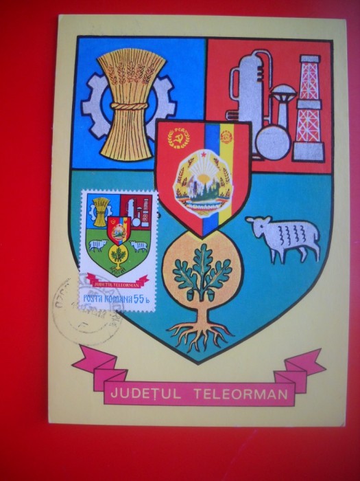 HOPCT MAXIMA ROMANIA NR 1106 IP TELEORMAN -STEMA JUDETULUI/ HERALDICA