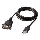 Adaptor USB-A la Serial RS232 DB9 FTDI cu COM Retention, Lindy L43413