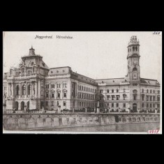 Carte poștală veche Oradea &ndash; Primaria &ndash; 1917