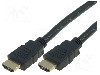 Cablu HDMI - HDMI, din ambele par&amp;#355;i, HDMI mufa, 3m, negru, VCOM - CG511-030-PB