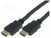 Cablu HDMI - HDMI, din ambele par&amp;#355;i, HDMI mufa, 1.8m, negru, VCOM - CG511-018-PB