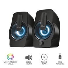 BOXE PC Trust Gemi RGB 2.0 Speaker Set - black &amp;quot;22948&amp;quot; (timbru verde 2.00 lei) foto