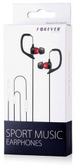 Handsfree (casti) Forever Sport Music negru + rosu foto