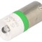 Lampă LED verde 130V BA9S