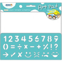 Bloc Desen Autoadeziv 254 X 305mm, 24 File/set, Stick"n Art Pad - Numere Si Semne