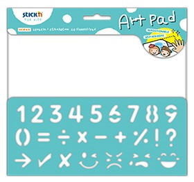 Bloc Desen Autoadeziv 254 X 305mm, 24 File/set, Stick&quot;n Art Pad - Numere Si Semne