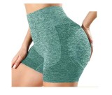 Pantaloni Scurti pentru Yoga, cu talie inalta, foarte elastici, pentru Fitness, Alergare, Verde, One Size