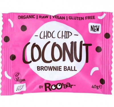Brownie ball cu cocos bio 40g Roobar foto