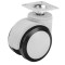 Roata pentru mobila, gri, cu rulment, &Oslash; 50 mm, placa 38 x 38 mm