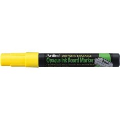Marker cu cerneala opaca, ARTLINE, pentru table de scris, varf 2. 0mm - galben fluorescent