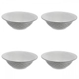 Set boluri, 4 piese, 1.65 L, Portelan, Alb model