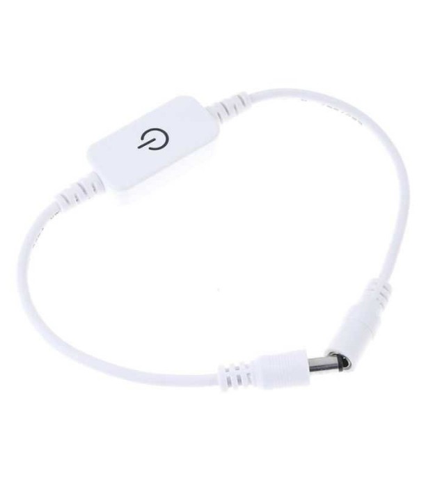 Intrerupator TOUCH atingere 12V/3A montaj pe fir mufa mama / tata CB 5.5x2.1 mm