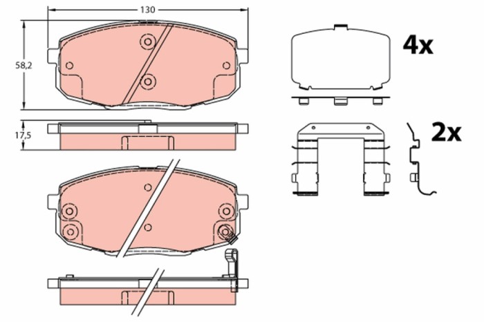 TRW GDB3450 COTEC set placute frana,frana disc