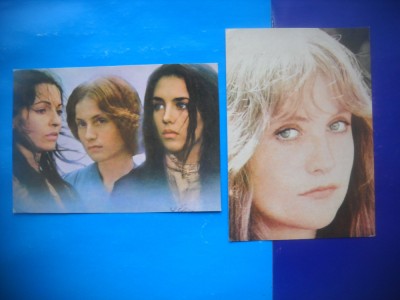 HOPCT LOT NR 1241 ISABELLE HUPPERT-ACTORI/ARTISTI-2 CARTI POSTALE-NECIRCULATE foto