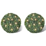 Cumpara ieftin Arbusti ornamentali artificiali, 27 cm cu LED-uri solare, 2 buc