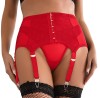 Set Portjartier si Bikini 6 Jartiere, Rosu, S/M
