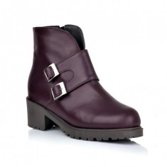 Ghete piele naturala City Violet - sau Orice Culoare