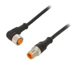 Cablu Conectare LUTRONIC M12, 2m, IP67, 30V DC, 4 Pini, 4A