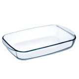Vas termorezistent 247BN, sticla termica, dreptunghiular, transparent, 33 x 20 x 6 cm, fara capac