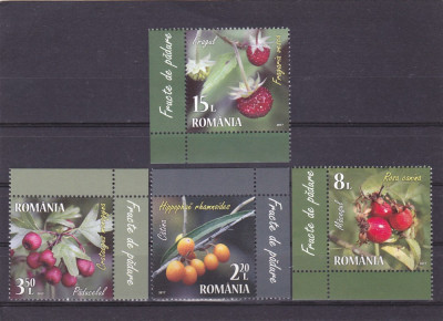 FRUCTE DE PADURE,SERIE COMPLETA,2017 MNH ** ROMANIA. foto