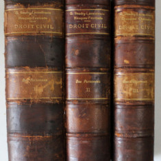 TRAITE THEORIQUE ET PRATIQUE DE DROIT CIVIL , DES PERSONNES par G. BAUDRY - LACANTINERIE et M. HOUQUES - FOURCADE , VOLUMELE I - III , 1902