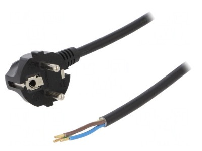 Cablu electric PVC 3x1.5mm&amp;sup2; 4m negru 16A 250V foto