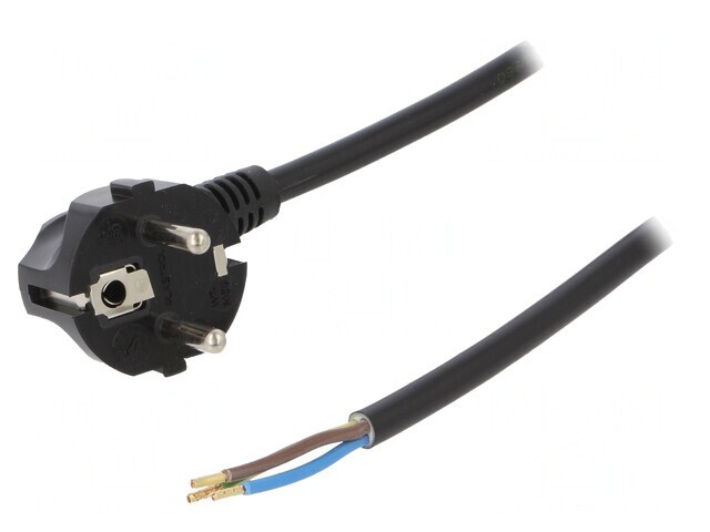 Cablu electric PVC 3x1.5mm&sup2; 4m negru 16A 250V