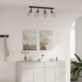 VidaXL Lumini de Plafon cu Abajur din Sticlă Reglabil Anthracite E27