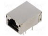 Conector RJ45 soclu PIN 8 ecranat cu diodă LED THT ADAM TECH