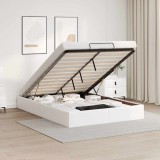 vidaXL Cadru de pat otoman fără saltea Alb 140x190cm piele artificială 3310800