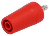 Adaptor Banană 4mm 32A Roșu Nichelat