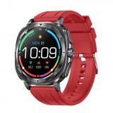 Cumpara ieftin Smartwatch iSEN ET492, Curea silicon rosu, 1.43 AMOLED HD, HRV, ECG, Monitorizare sanatate, Functii sport, Bluetooth Call, 380 mAh, Android 5.0 or iOS