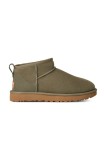 UGG cizme de zăpadă din piele &icirc;ntoarsă Classic Ultra Mini culoarea verde, 1116109.MMP