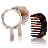 Set de oglinda cu pieptene Yuansheng, MDF acetat / sticla, multicolor